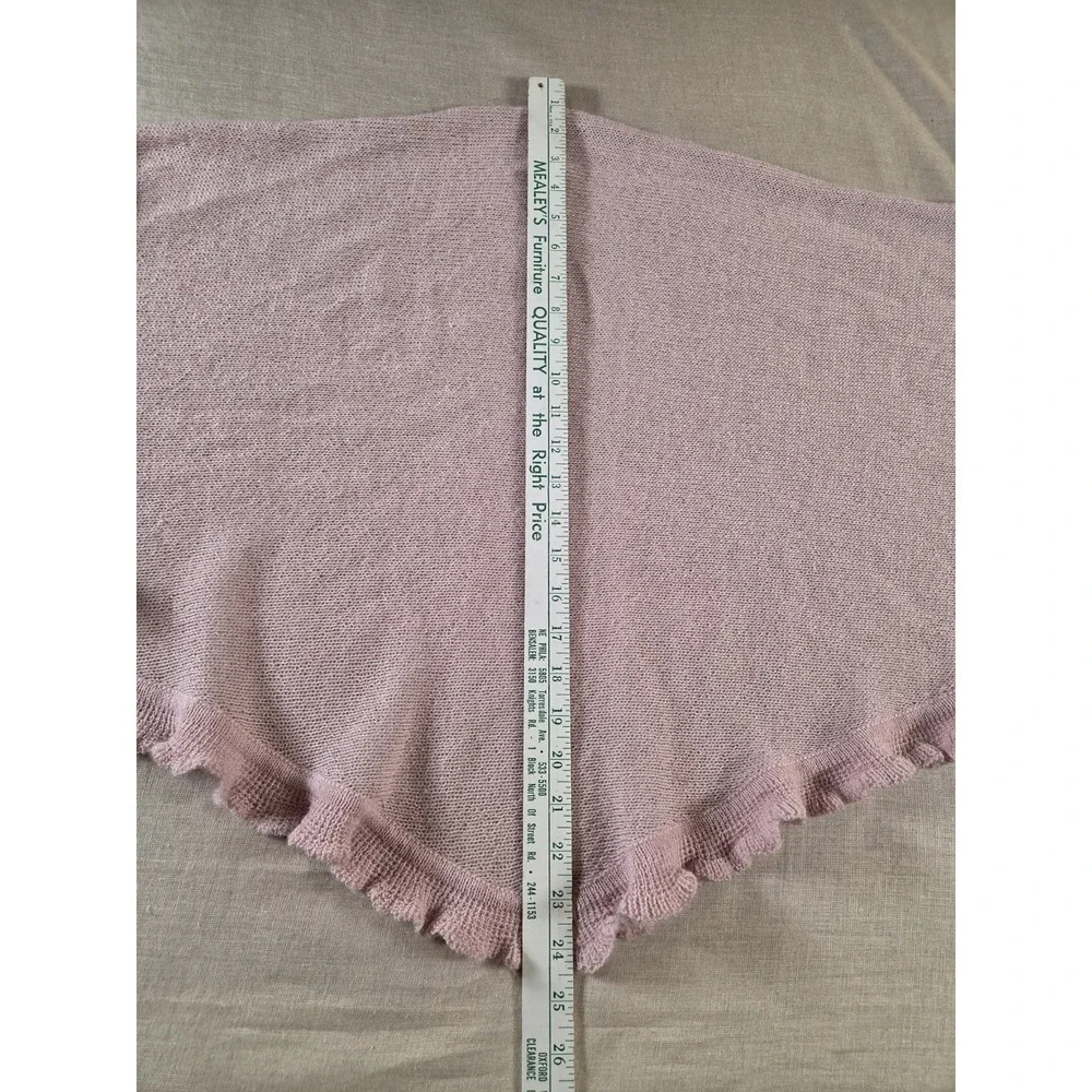 100% Baby‎ Alpaca Ruffled Scarf Wrap Baby Pink 80
